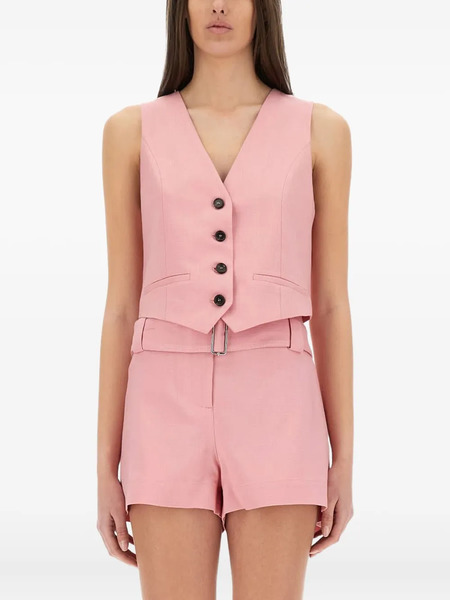  Msgm Button-fastening Vest - Pink 