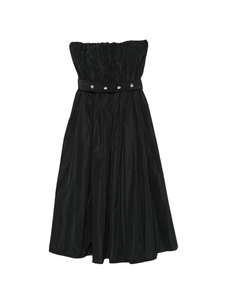  Msgm Buttoned Belted Dress - Black 