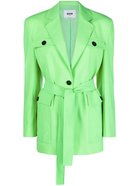  Msgm Cargo-pocket Belted Jacket - Green 