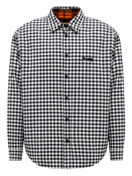  Msgm Checked Reversible Shirt - White 
