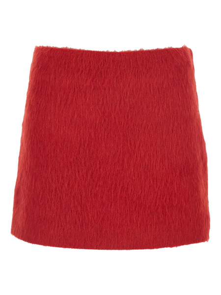  Msgm Concealed Zip Miniskirt - Red 