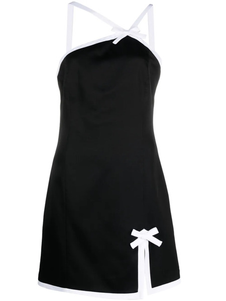  Msgm Contrast-trim Minidress - Black 