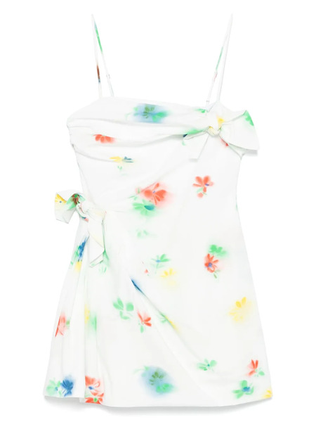  Msgm Cotton Mini Dress - White 