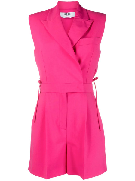  Msgm Cut-out Sleeveless Playsuit - Pink 