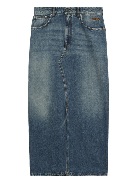  Msgm Denim Midi Skirt - Blue 