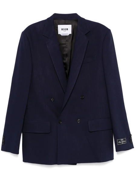  Msgm Double-breasted Blazer - Blue 
