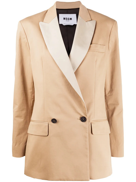  Msgm Double-breasted Blazer - Brown 