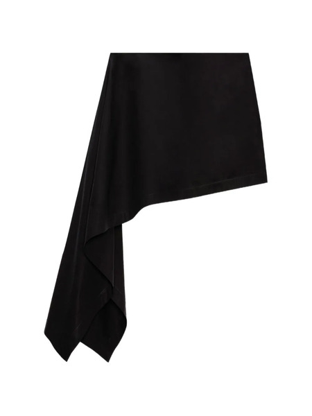  Msgm Draped Asymmetric Mini Skirt - Black 