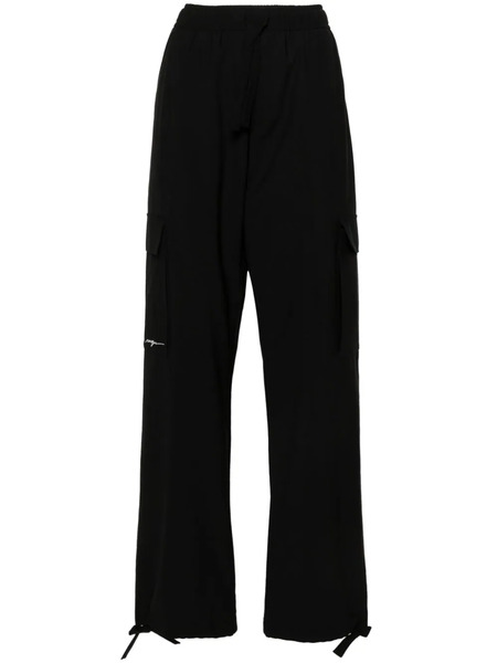  Msgm Drawstring Cargo Trousers - Black 