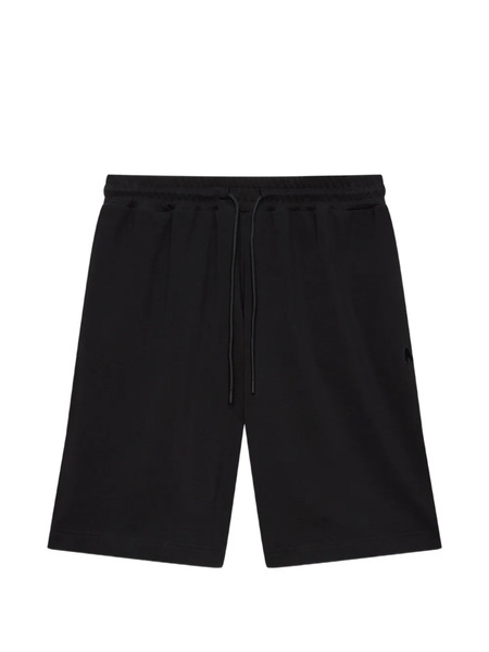  Msgm Drawstring Logo-detail Shorts - Black 