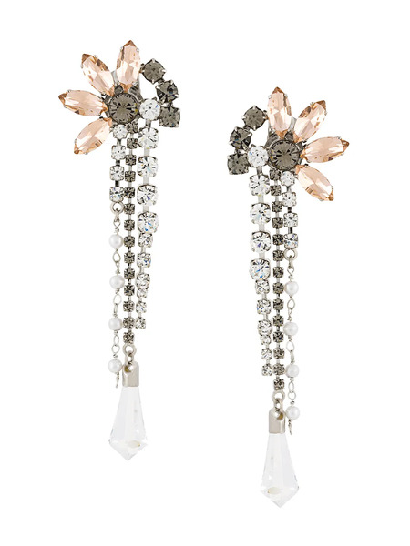  Msgm Drop Chain Earrings - Metallic 
