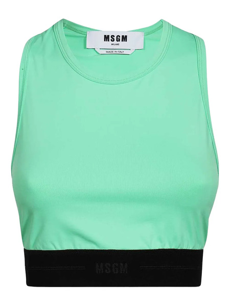  Msgm Elastic-waistband Tank Top - Green 