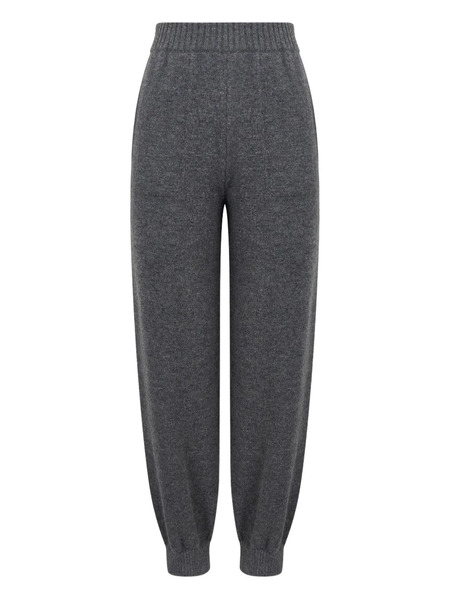  Msgm Elasticated-waist Wool Track Pants - Grey 
