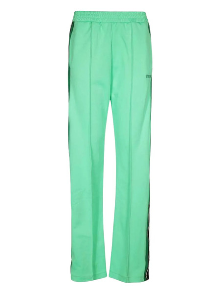  Msgm Elasticated-waistband Striped Track Pants - Green 