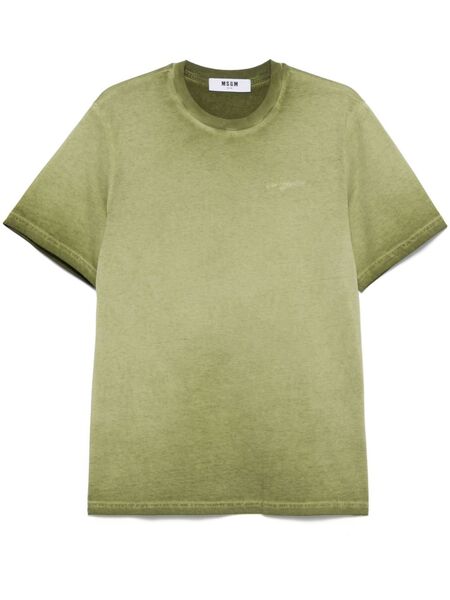  Msgm Faded-effect T-shirt - Green 