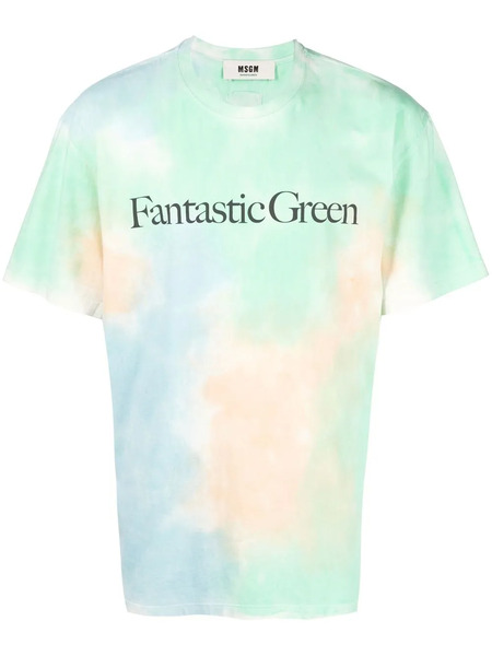  Msgm Fantastic Green Tie-dye T-shirt 