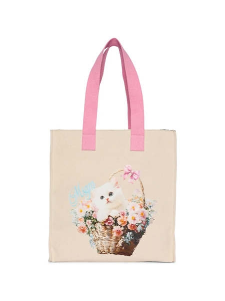  Msgm Floral-print Tote Bag - Neutrals 