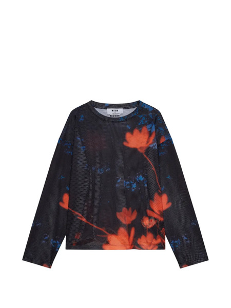  Msgm Floral T-shirt - Black 