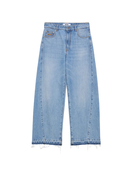  Msgm Frayed-hem Jeans - Blue 