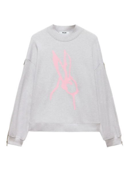  Msgm Graphic-print Sweatshirt - Grey 