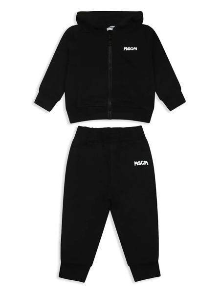  Msgm Kids Cotton Tracksuit - Black 