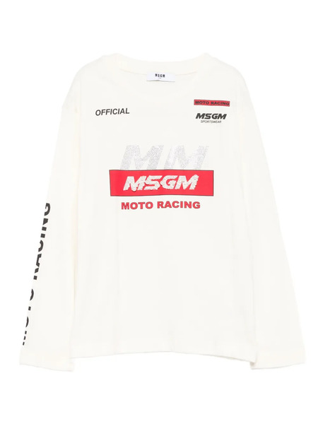 Msgm Kids Crystal-embellished Top - Neutrals 