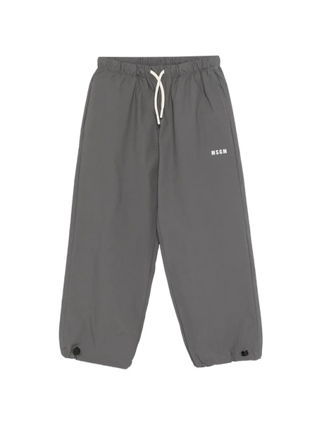  Msgm Kids Drawstring-fastening Trousers - Grey 
