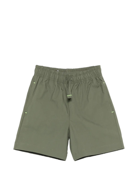  Msgm Kids Drawstring Logo Shorts - Green 