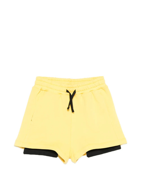  Msgm Kids Drawstring Shorts - Yellow 