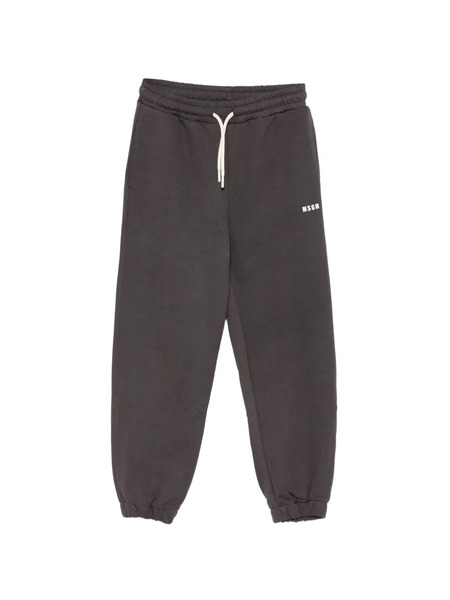  Msgm Kids Drawstring Track Pants - Grey 