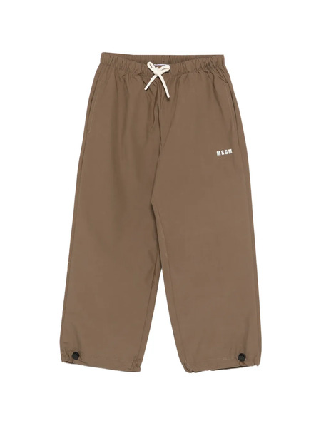  Msgm Kids Drawstring Trousers - Green 