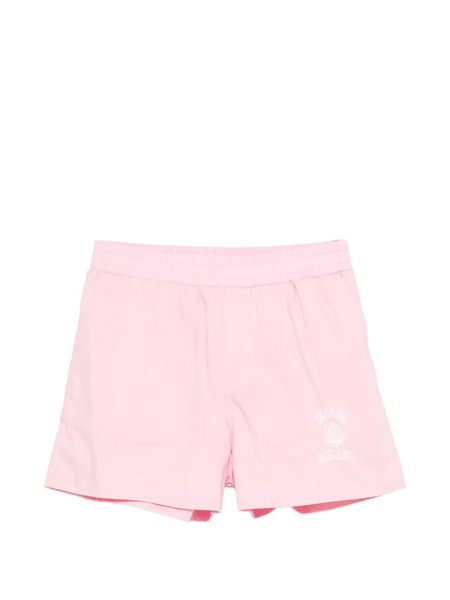  Msgm Kids Elasticated Graphic Shorts - Pink 