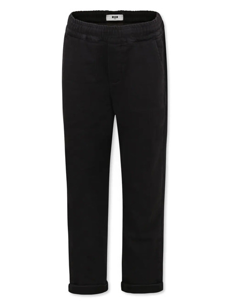  Msgm Kids Elasticated-waist Trousers - Black 
