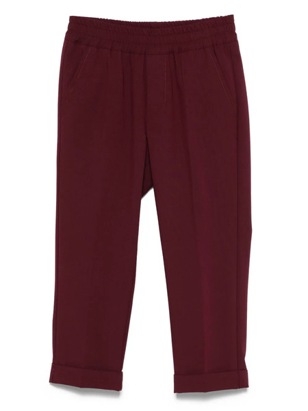  Msgm Kids Elasticated-waistband Trousers - Red 