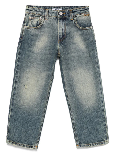  Msgm Kids Faded Distressed Jeans - Blue 