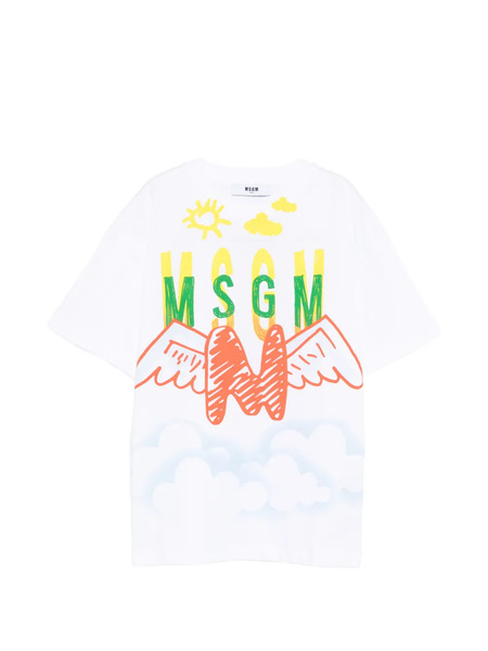  Msgm Kids Graphic-print T-shirt - White 