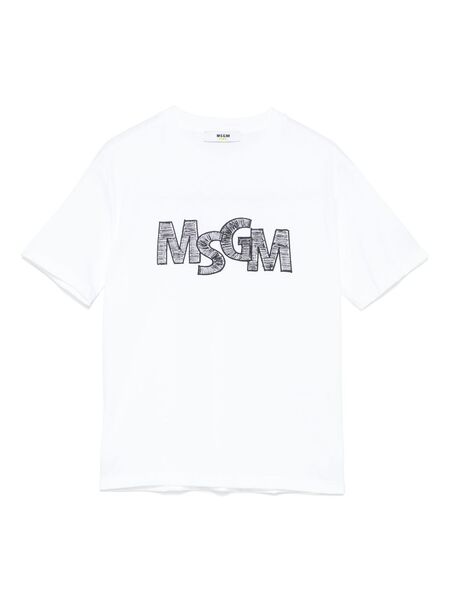  Msgm Kids Jersey T-shirt - White 