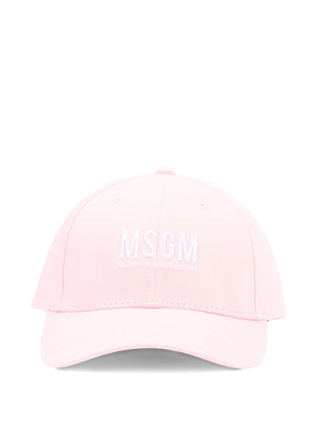  Msgm Kids Logo Cap - Pink 