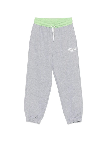  Msgm Kids Logo Drawstring Track Pants - Grey 