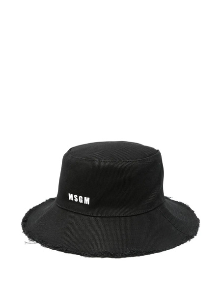  Msgm Kids Logo-embellished Hat - Black 