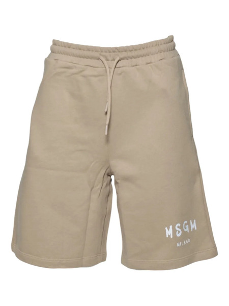  Msgm Kids Logo-print Bermuda Shorts - Neutrals 