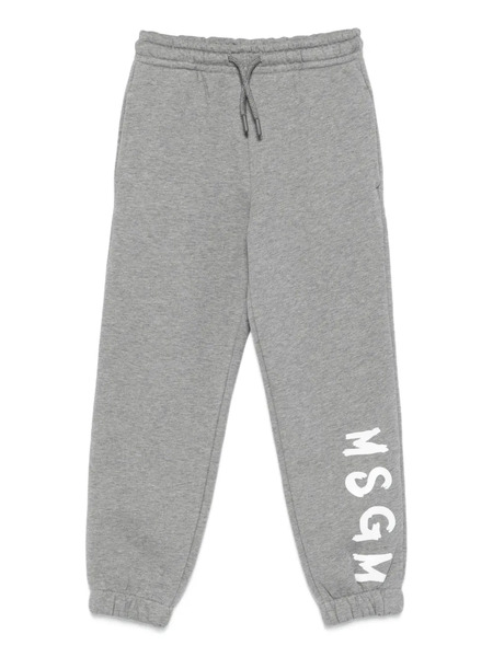  Msgm Kids Logo-print Drawstring Track Pants - Grey 