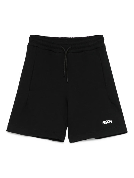  Msgm Kids Logo-print Shorts - Black 