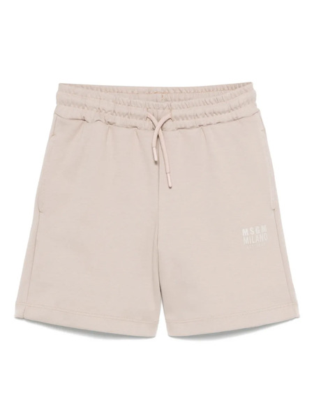  Msgm Kids Logo-print Shorts - Neutrals 