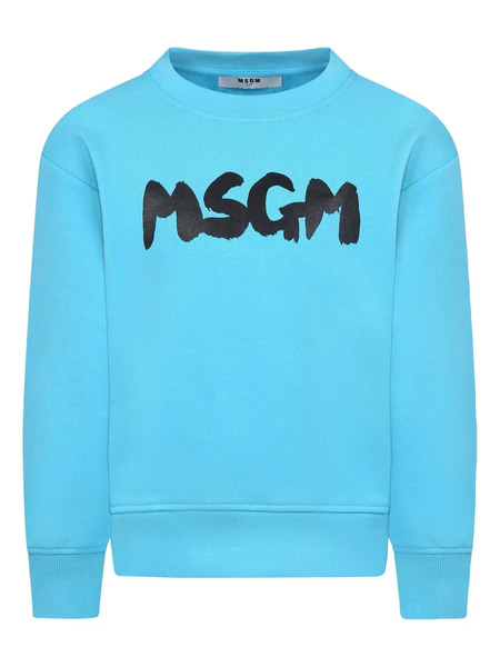  Msgm Kids Logo-print Sweatshirt - Blue 