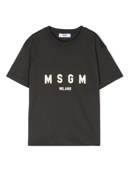  Msgm Kids Logo-print T-shirt - Grey 