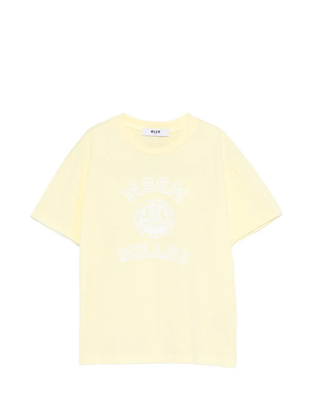  Msgm Kids Logo-print T-shirt - Yellow 