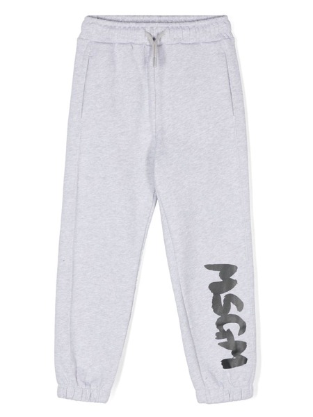 Msgm Kids Logo-print Track Pants - Grey 