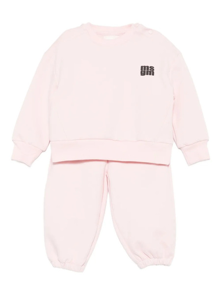  Msgm Kids Logo-print Tracksuit Set - Pink 