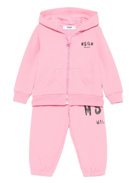  Msgm Kids Logo-print Tracksuit Set - Pink 